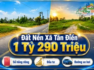 ĐẤT NỀN ĐỒNG THÁP ,XÃ TÂN ĐIỀN, 1 TỶ 290 TRIỆU Sổ hồng riêng