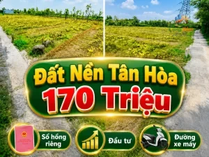 ĐẤT NỀN ĐỒNG THÁP ,XÃ TÂN HÒA, 170 TRIỆU Sổ hồng riêng