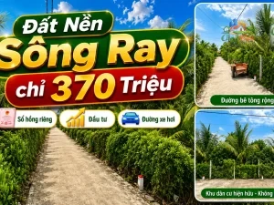 ĐẤT XÃ SÔNG RAY, ĐỒNG NAI CHỈ TỪ 370 TRIỆU Sổ hồng riêng | 100% đất ở | Đường bê tông xe hơi tới đất