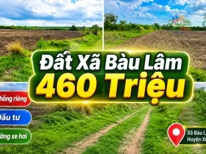 ĐẤT XÃ BÀU LÂM ,TP.HCM, 460 TRIỆU Sổ hồng riêng