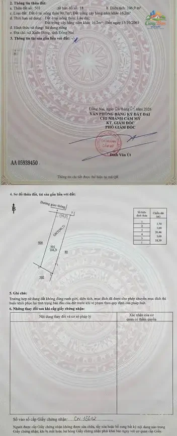 ĐẤT NỀN XÃ XUÂN ĐÔNG, ĐỒNG NAI CHỈ 300 TRIỆU Sổ hồng riêng | 100% đất ở | - Ảnh 5