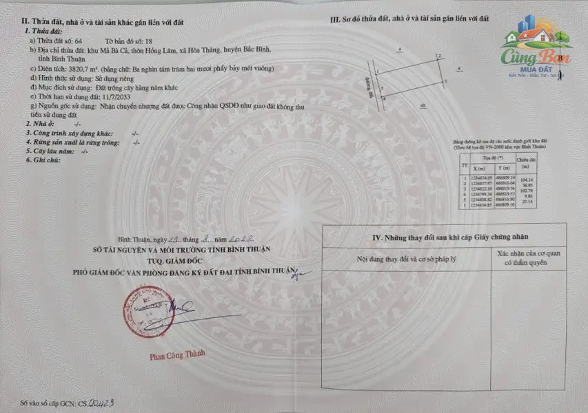 ĐẤT NÔNG NGHIỆP XÃ HÒA THẮNG ,LÂM ĐỒNG, CHỈ 229 TRIỆU Sổ hồng riêng - Ảnh 5